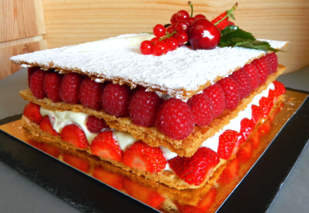 Millefeuilles fruits rouges